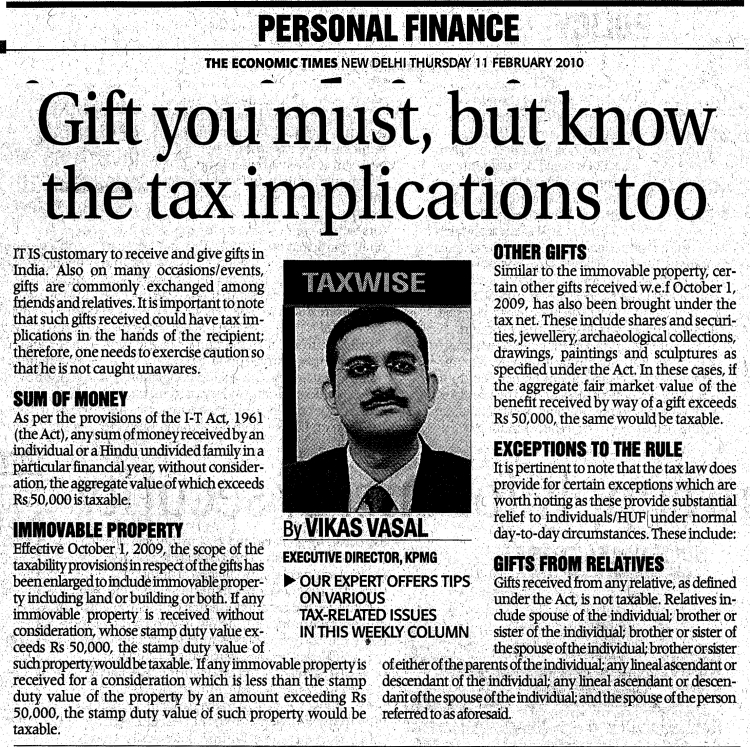Tax on Gifts