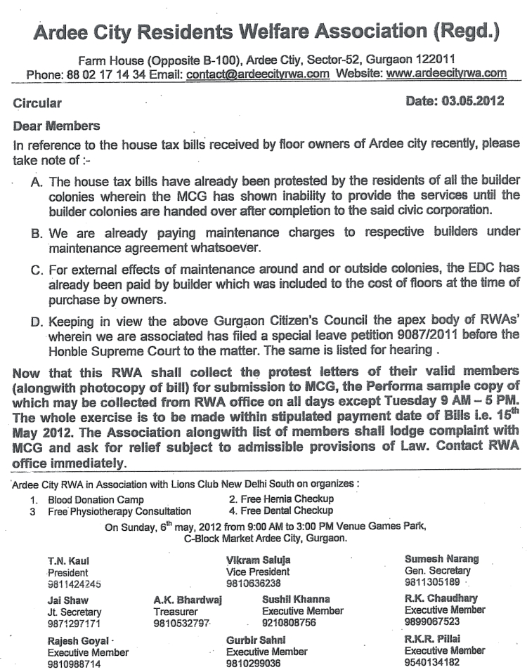 RWA Recommendation for MCG Bill