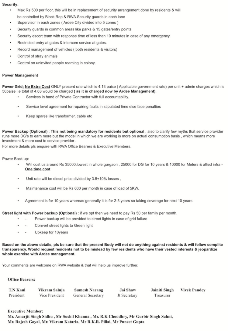 Update on Services...... Update on Services......