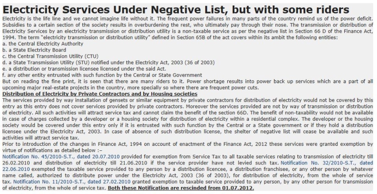 Why are we being charged Service Tax on Electricity Bill? Why are we being charged Service Tax on Electricity Bill?